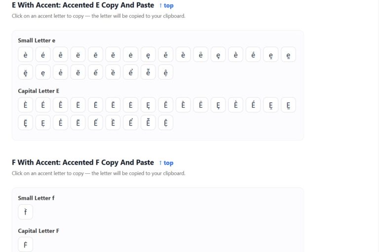 letters with accents - e with accent